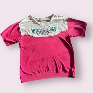 Women’s Vintage‎ Blast Brand Pink Floral Top | Size M